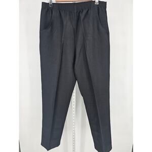 Vintage 1990s Comfort Connection Womens Sz M High Waisted Dress Pants Black